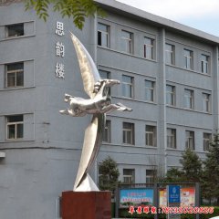 學校不銹鋼奔馬雕塑