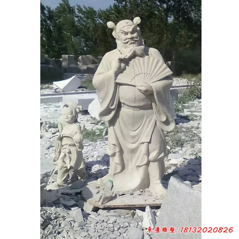 鐘馗石雕，人物石雕