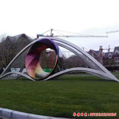 不銹鋼公園放眼未來(lái)雕塑