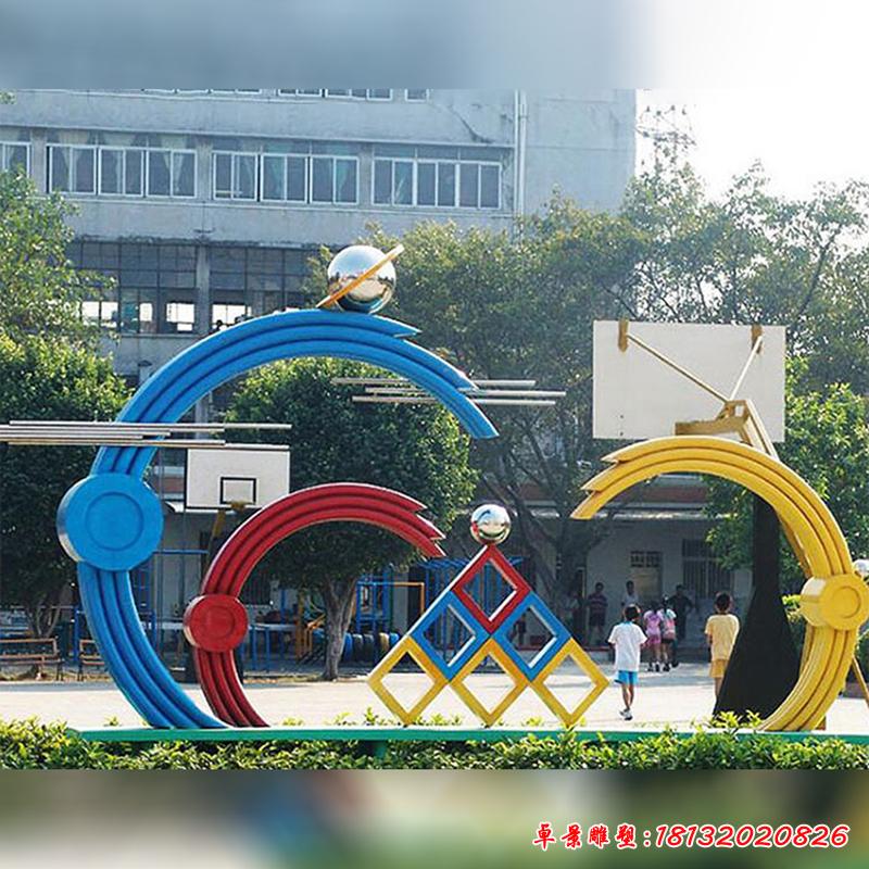 不銹鋼抽象海浪景觀雕塑