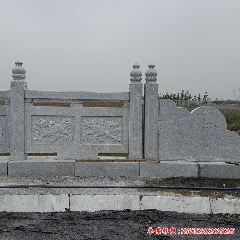 公園仿古石欄板雕塑