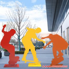 不銹鋼運(yùn)動(dòng)剪影雕塑