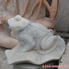 動物石雕噴水青蛙