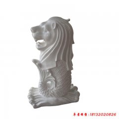 動物石雕噴水魚尾獅