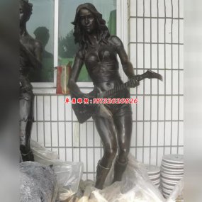 銅雕塑人物