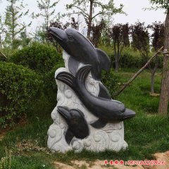 抽象海豚石雕