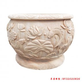 荷花魚(yú)石浮雕