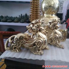 一對銅貔貅